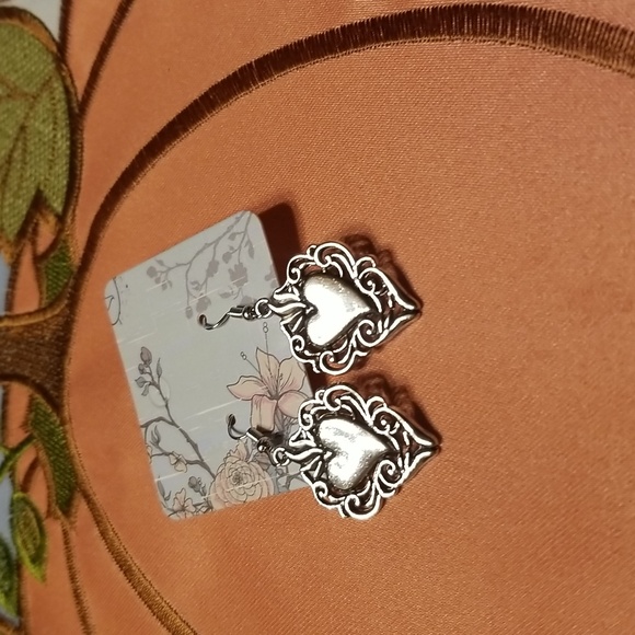 YOU HAVE MY HEART❣️Dangling silver heart earrings. New. - Picture 1 of 5
